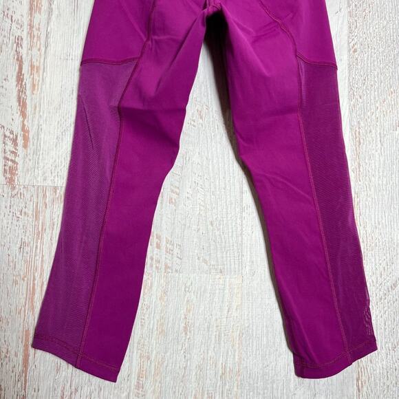 Lululemon Hot To Street Crop Legging SIZE 4 Regal Plum Full-On Luxtreme Mesh - Picture 12 of 13